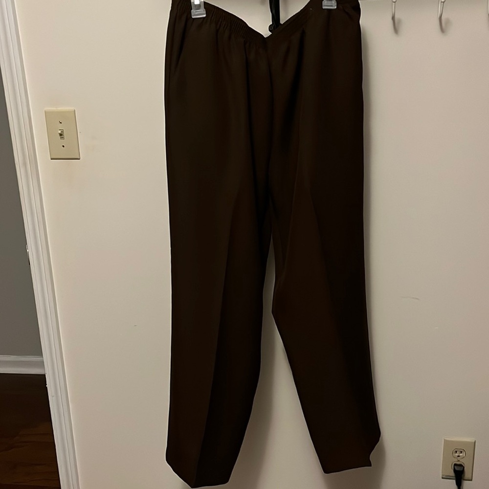 16w brown Alfred Dunner classic dress pants